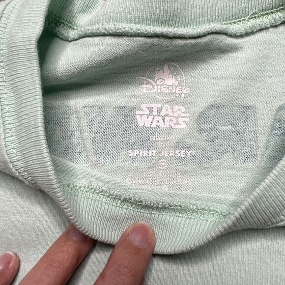 Disney x Star Wars Mandalorian Spirit Jersey Shirt Small Green Baby Yoda - Picture 3 of 8